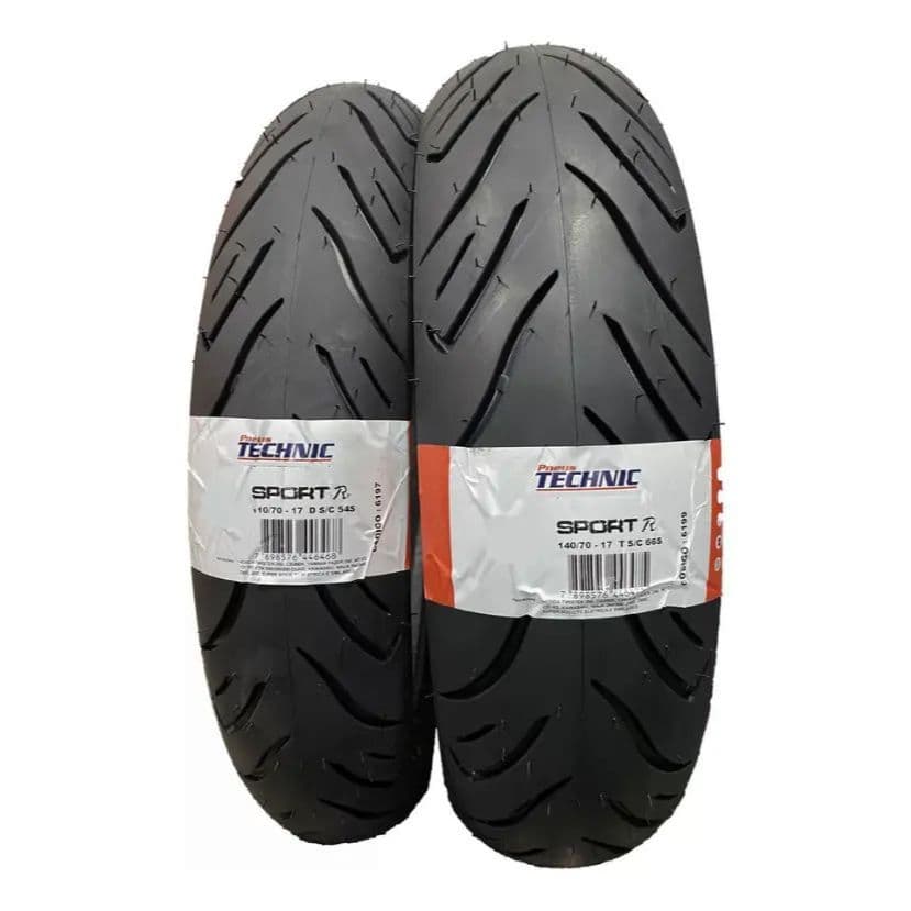 Par Pneu dianteiro e traseiro 110/70-17 + 140/70-17 S/C Technic Sport R
