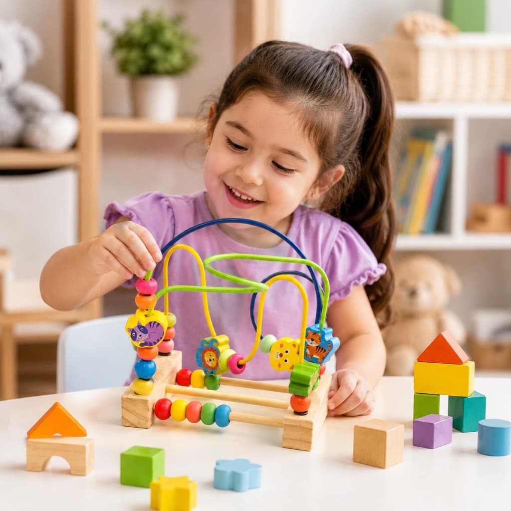 Brinquedo Aramado Circular De Madeira Infantil Educativo