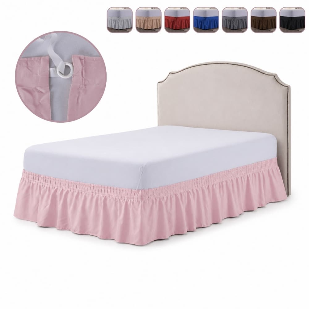 Saia Box Para Cama Casal Queen King Viúva Com Elástico Ajustável Protege e Decoração Box Protetor 42CM Altura