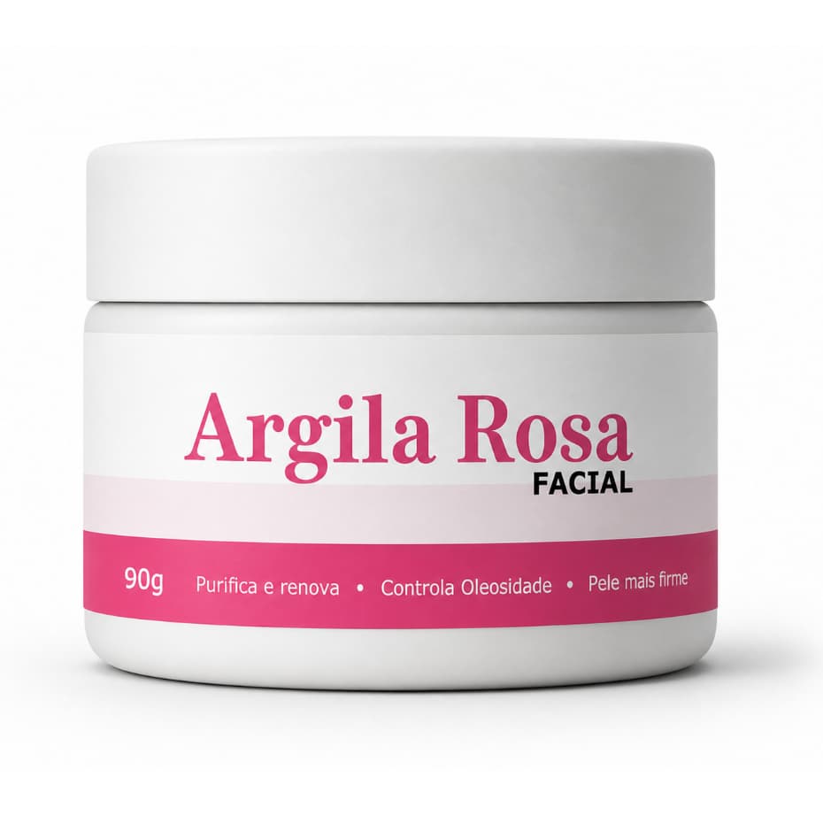 Máscara Facial de Argila Rosa Ela&Ela - Controle da Oleosidade e Renovação da Pele