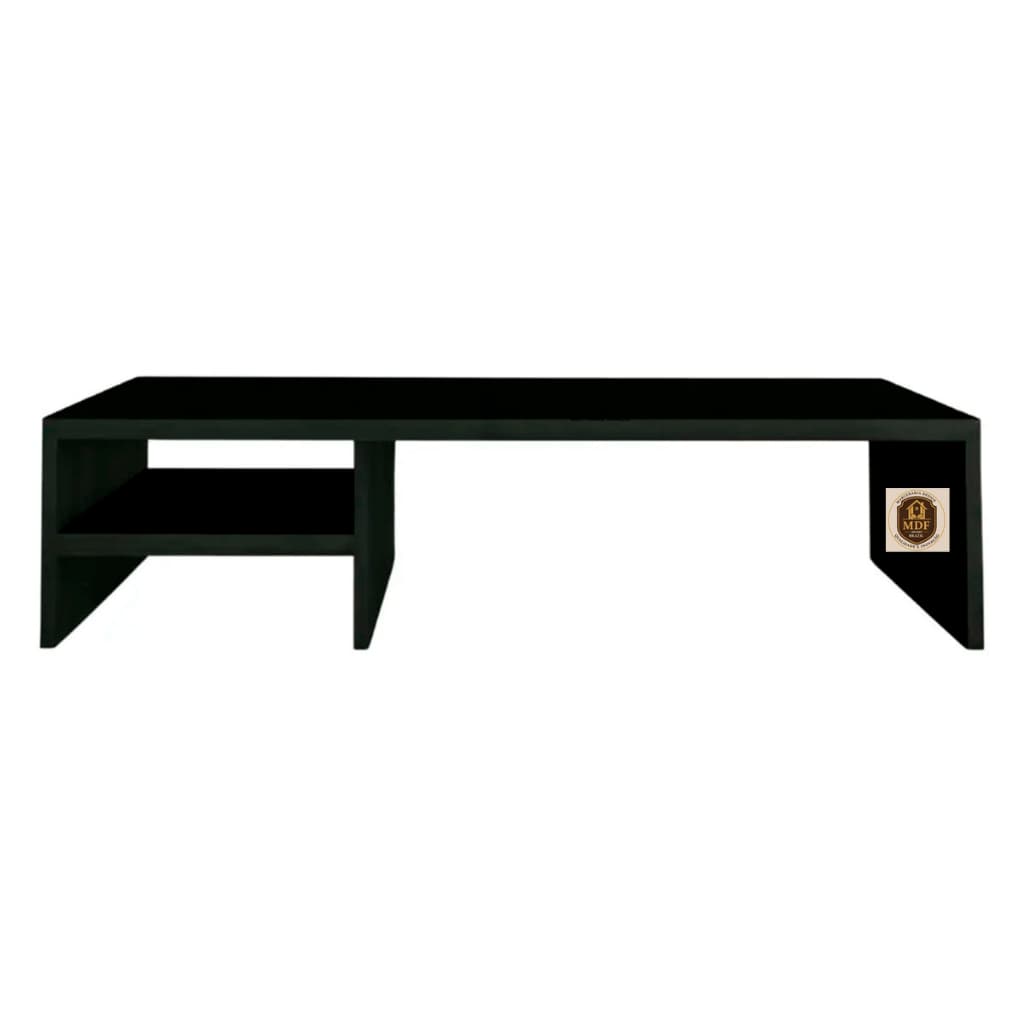 Suporte Mdf Reforçado 2 Monitores Mesa Elevado Setup Gamer Preto