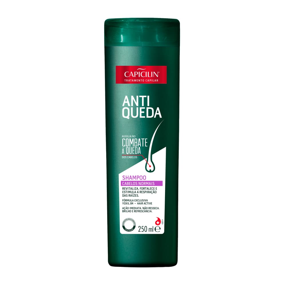 Shampoo Antiqueda Cabelos Normais Capicilin 250ml