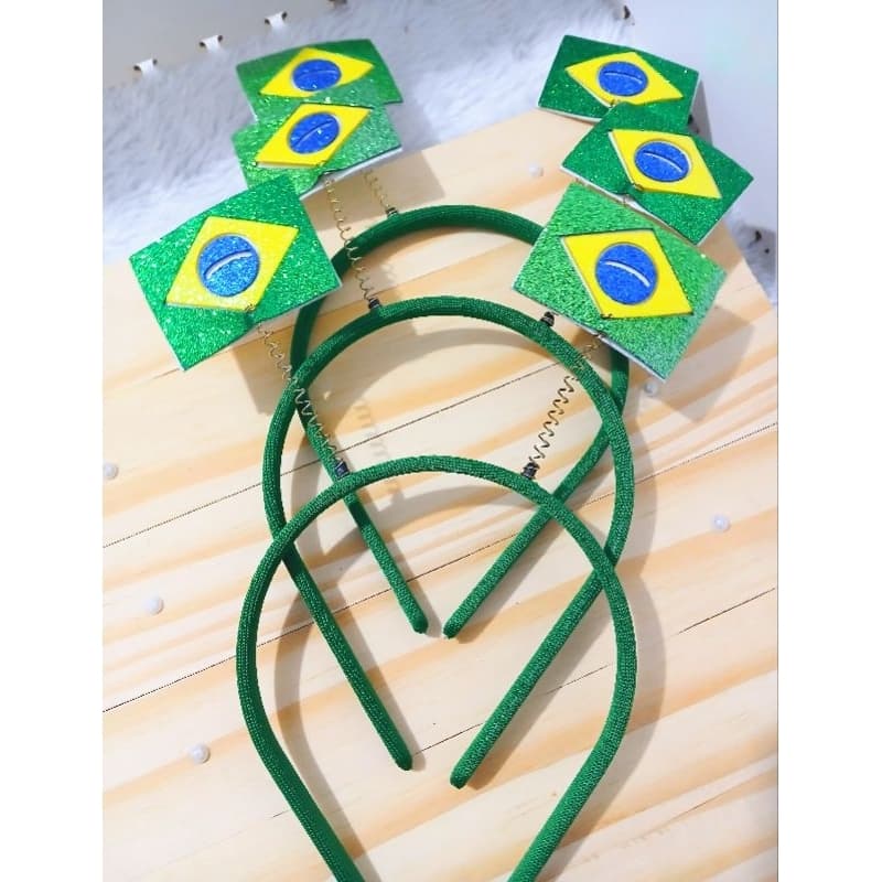 Tiara Copa Do Brasil Seleção Brasileira Arquinho do Brasil Copa Do Brasil Unidade Tiara Bandeira Do Brasil