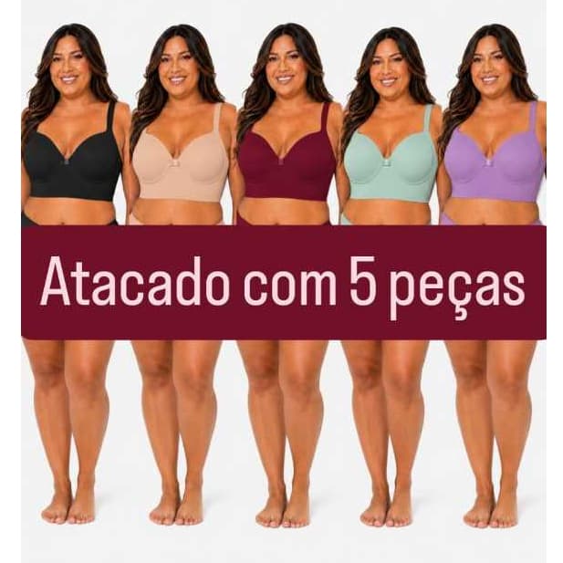 Kit 5 sutiãs no atacado para revenda P ao 54 escolha cor e tamanho