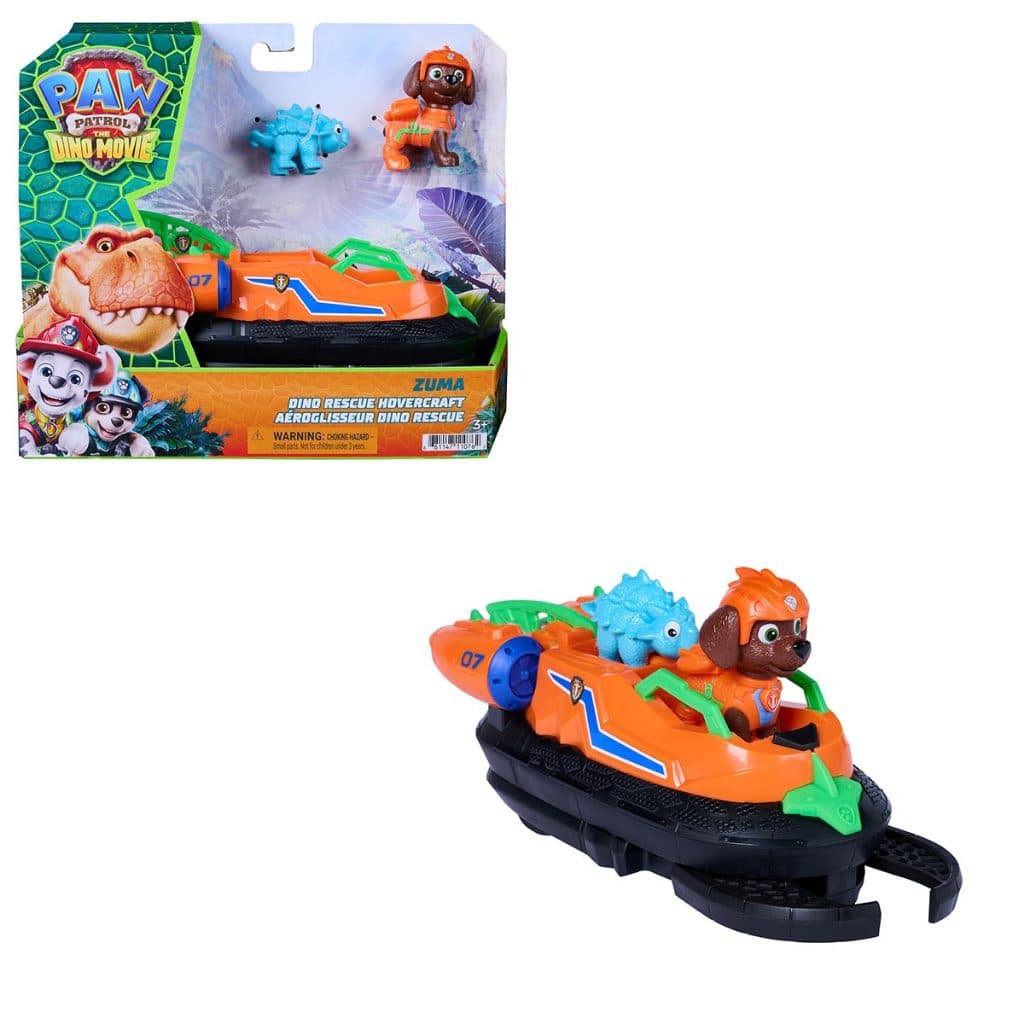 Hovercraft do Zuma + 2 Bonecos - Patrulha Canina: Uma Aventura Dino