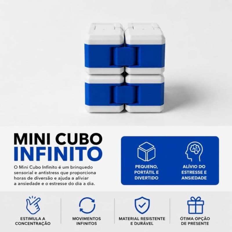 🧩 Mini Cubo Infinito Sensorial – Impressão 3D