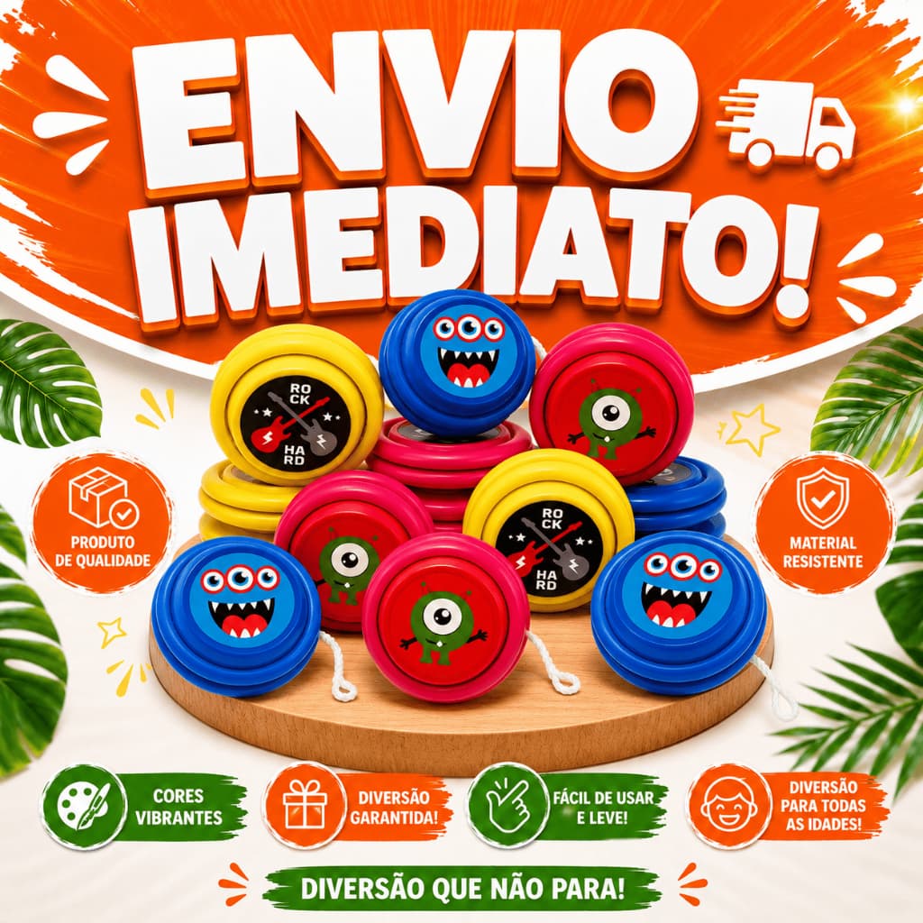 Kit 20 Ioiôs Brinquedo Infantil Presente Dia Das Crianças Prenda Lembrancinha Escolas Brindes