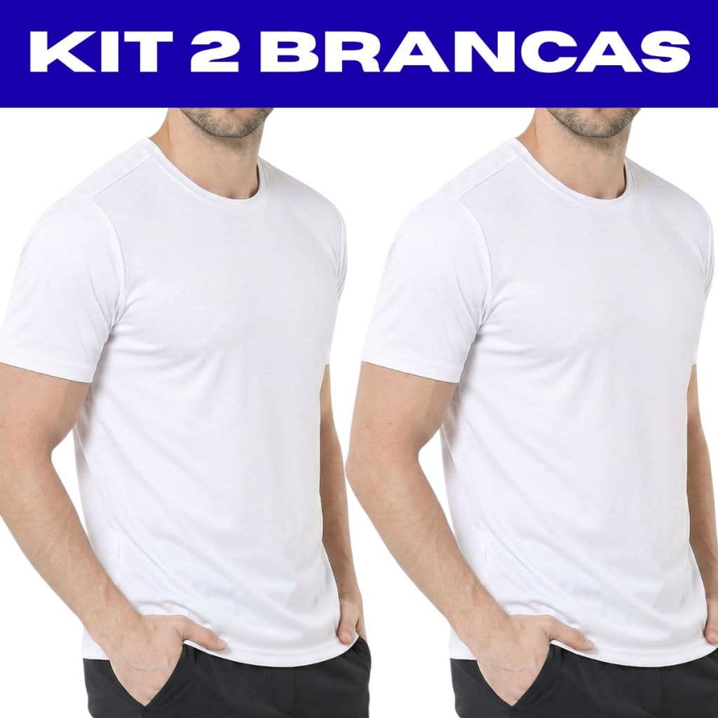 Kit 2 Camisetas 100% Poliéster Estilo Dry Fit Sublimação Básicas Uniformes Atacado