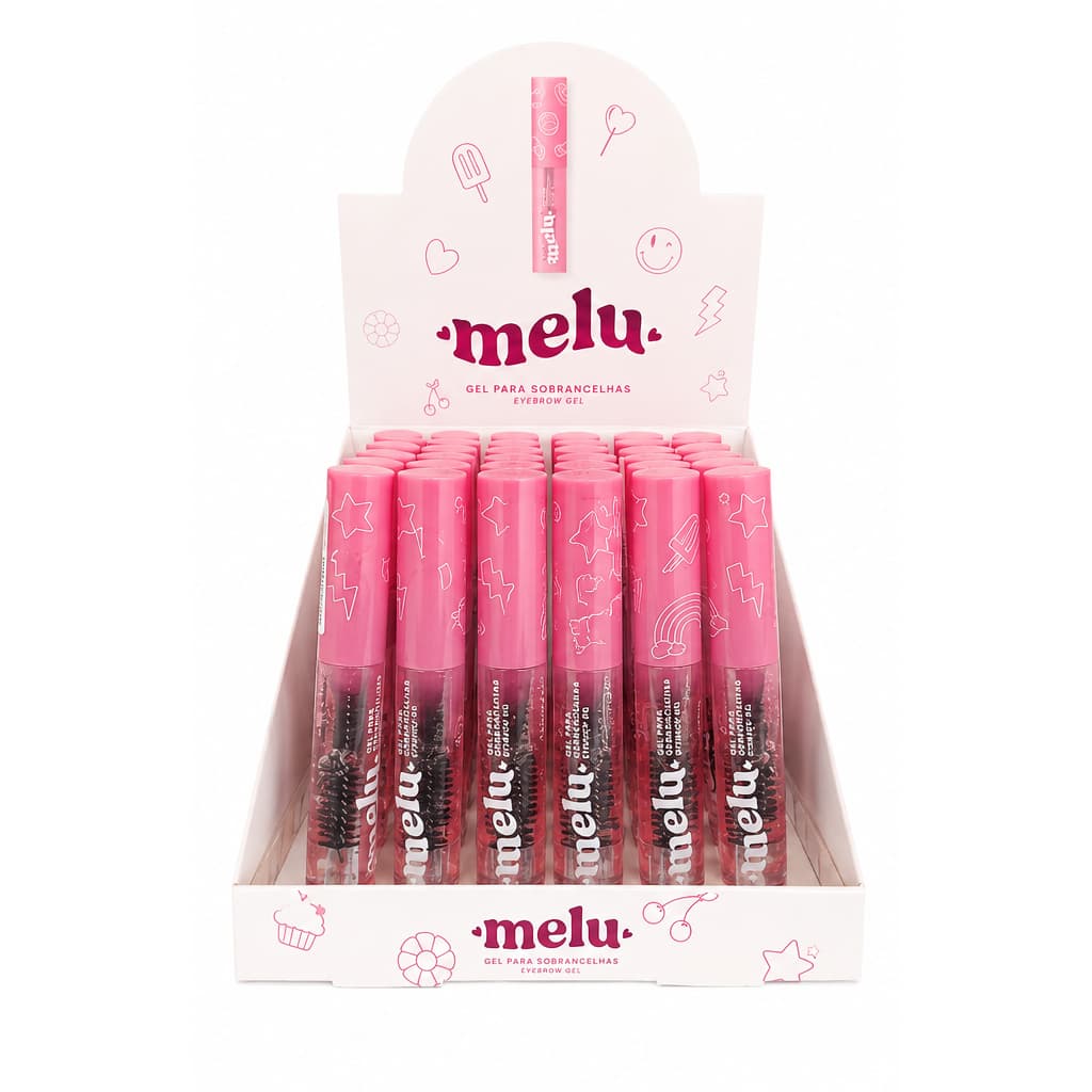 Box 36 Gel para Sobrancelha Melu Ruby Rose RR8422 Secagem Rapida Fixação Longa