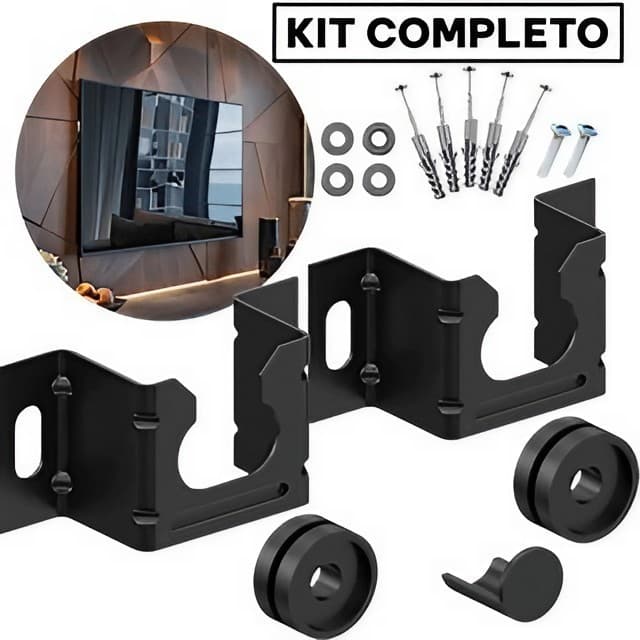 Suporte TV Monitor Fixo Universal PIX Parede Painel Smart TV LED LCD 4K 10 a 100 Polegadas