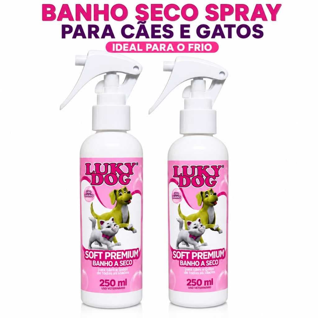 HIGIENIZADOR SPRAY BANHO À SECO AROMA TALCO PARA  - CACHORROS CÃES E GATOS 250ML