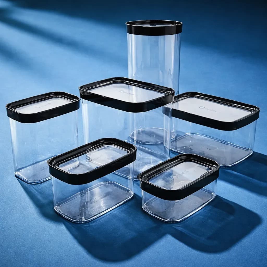 Conjunto com 6 Potes Herméticos para Mantimentos Helsim