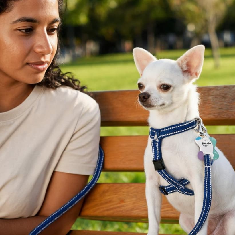 Peitoral e Guia para Cachorros de Pequeno Porte 120cm Até 5kg Peitoral e Guia 120cm Até 5kg 4 Cores