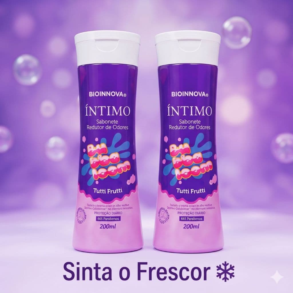 Kit 2 Sabonete Íntimo Feminino BioInova Bubbaloom Higiene 200ml