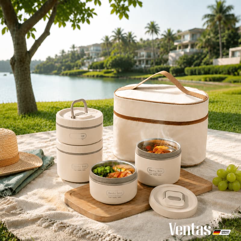 Ventas Kit Marmita Térmica Peças Com Bolsa Isolante Aço 304 Micro-ondas Portátil Vedação Hermética