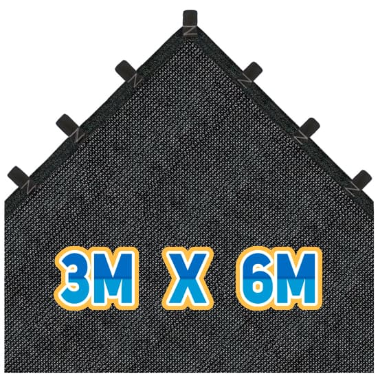 Lona Sombretela 80% 3x6 Carreteiro Caminhão Tela Sombrite Carro Janela Canil Cobertura Retrátil