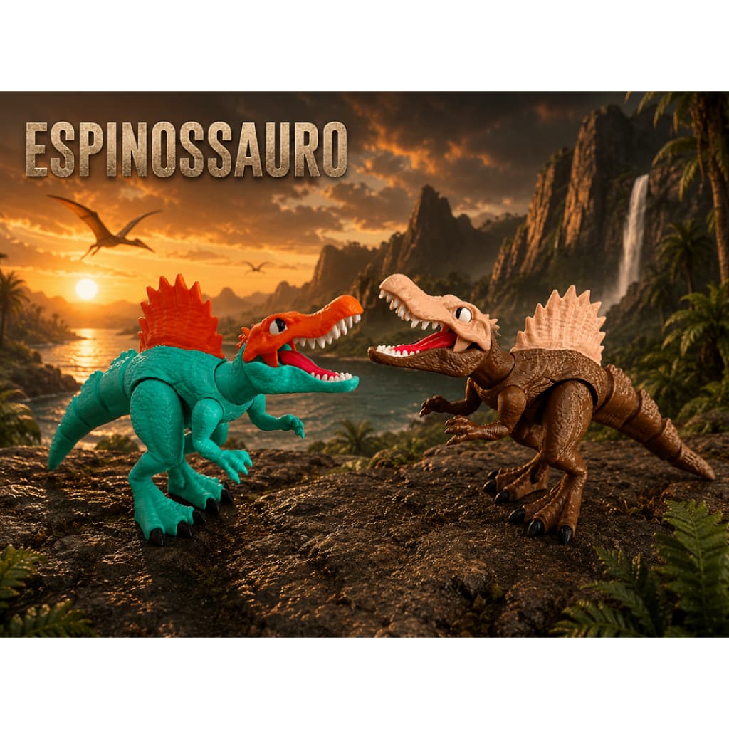 Dinossauro Espinossauro Articulado 3D 22cm | Jurassic World | Brinquedo Fidget