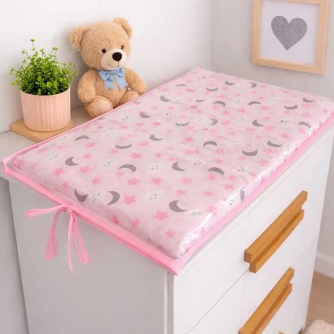 Trocador De Cômoda Bebê Impermeável  Hipoalérgico Higiênico Conforto e Estilo para o Enxoval do Seu Bebê