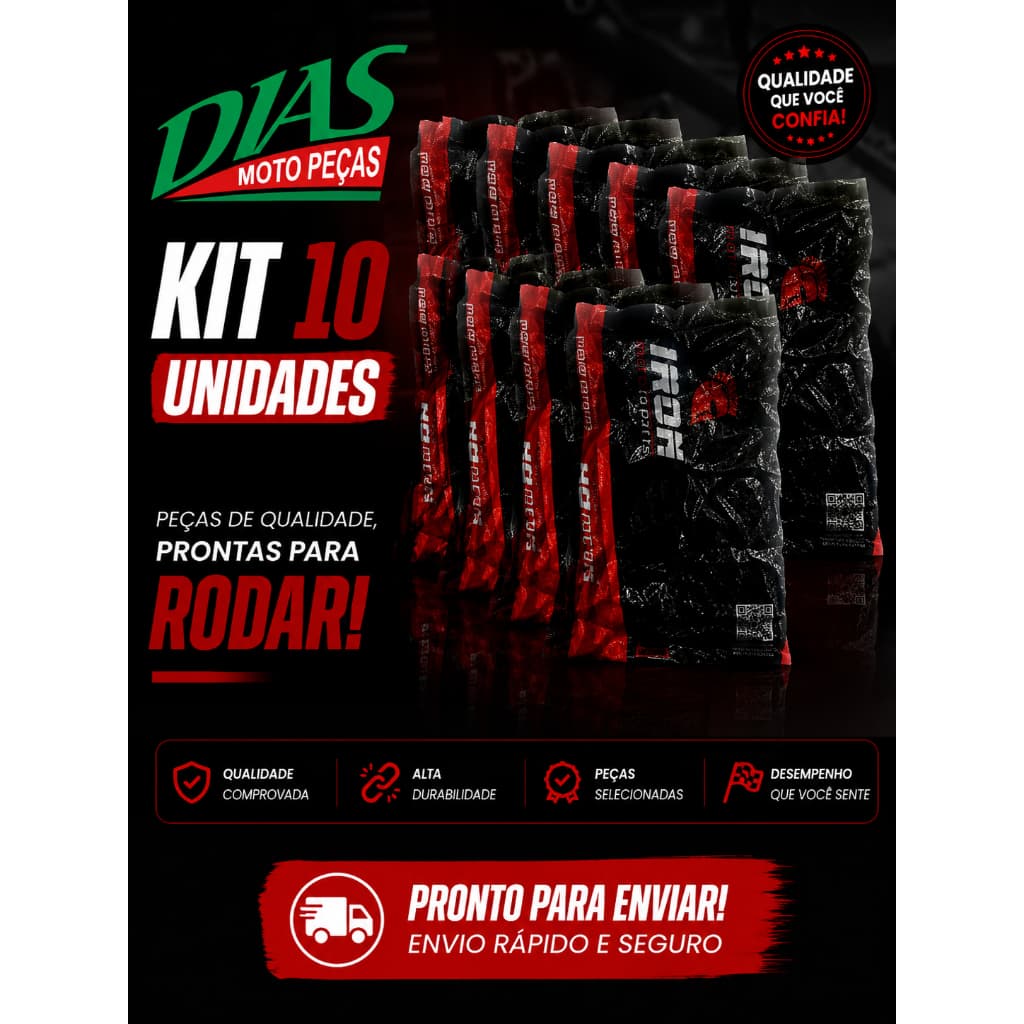 KIT 10 CAMARA DE AR MOTO 17 BIZ DIAN/DREAM/CRYPTON - AIRON
