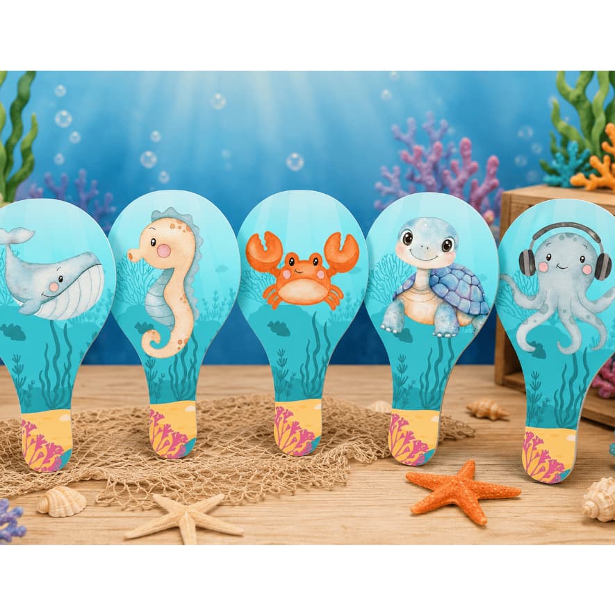Raquete PING PONG Fundo do Mar KIT com 10/20/30