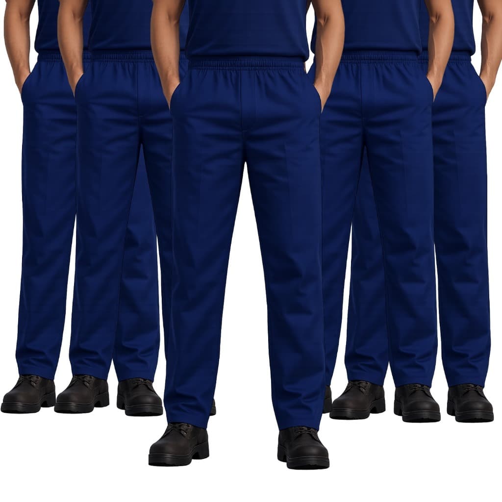 Kit 5x Calças Masculinas Brim Para Trabalho Pesado Reforçadas Uniforme Resistente