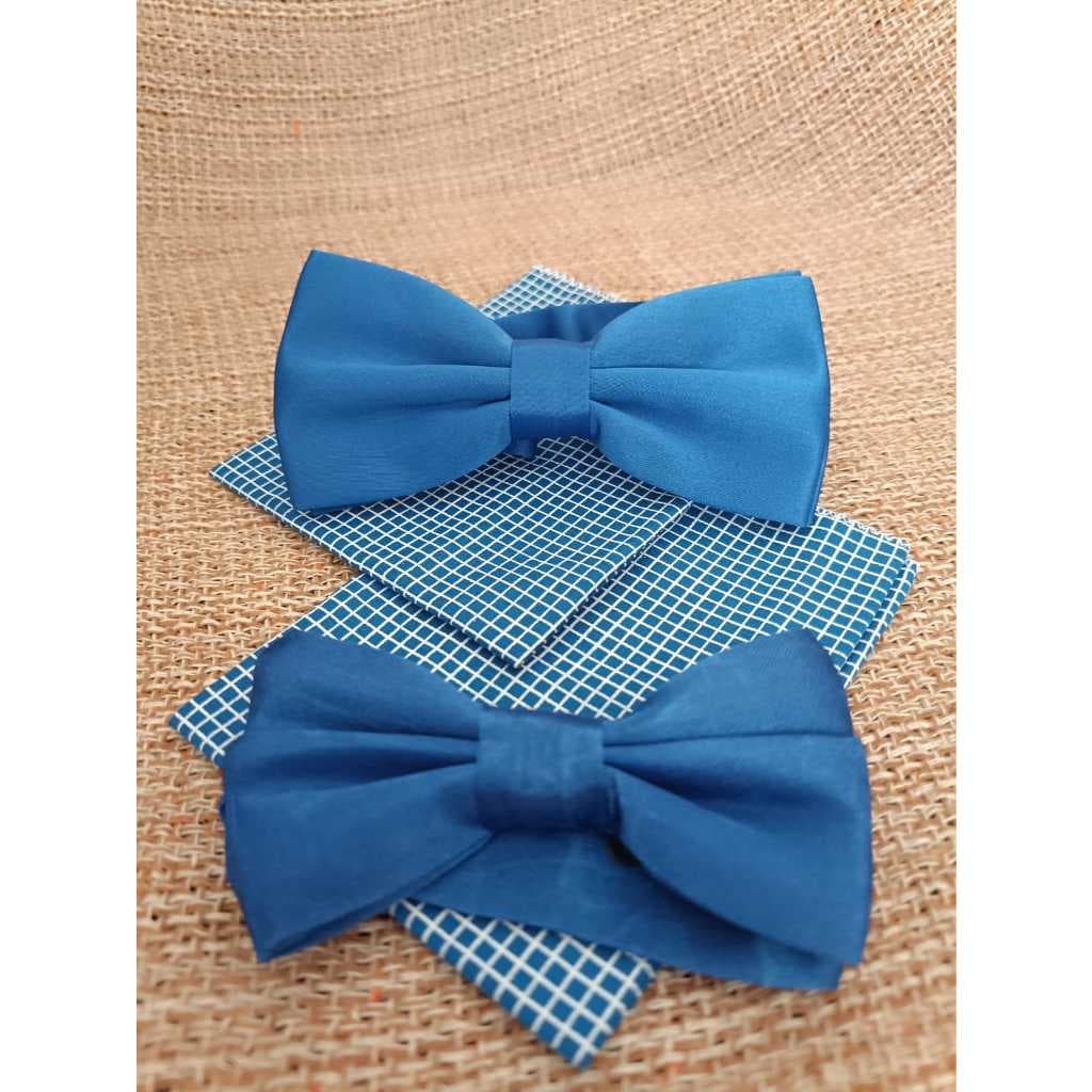 Kit Pai e Filho - Gravata Borboleta e Lenço de bolso