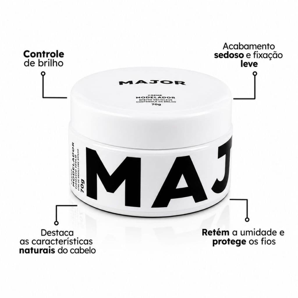 Pomada Modeladora Cabelo Masculino Profissional Efeito Seco - Major