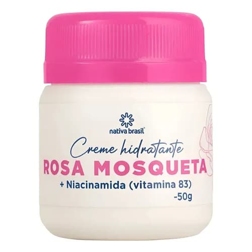 Creme Hidratante Rosa Mosqueta com Niacinamida B3 - Clareia e Hidrata -Nativa Brasil
