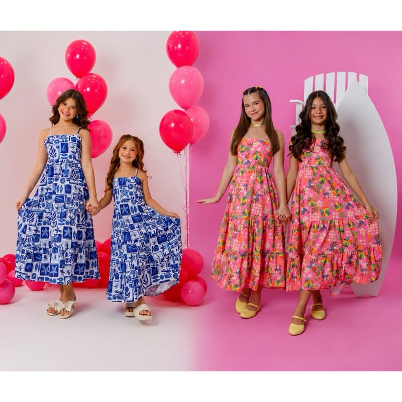 Vestido mídi infantil- Juvenil - Super fresquinho e Estiloso