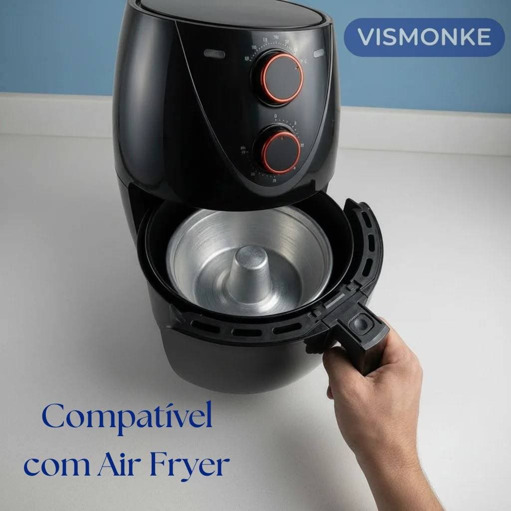 Forma de bolo caseiro/pudim modelo suiça  tamanho N18CM assadeira de alumínio para forno e air fryer