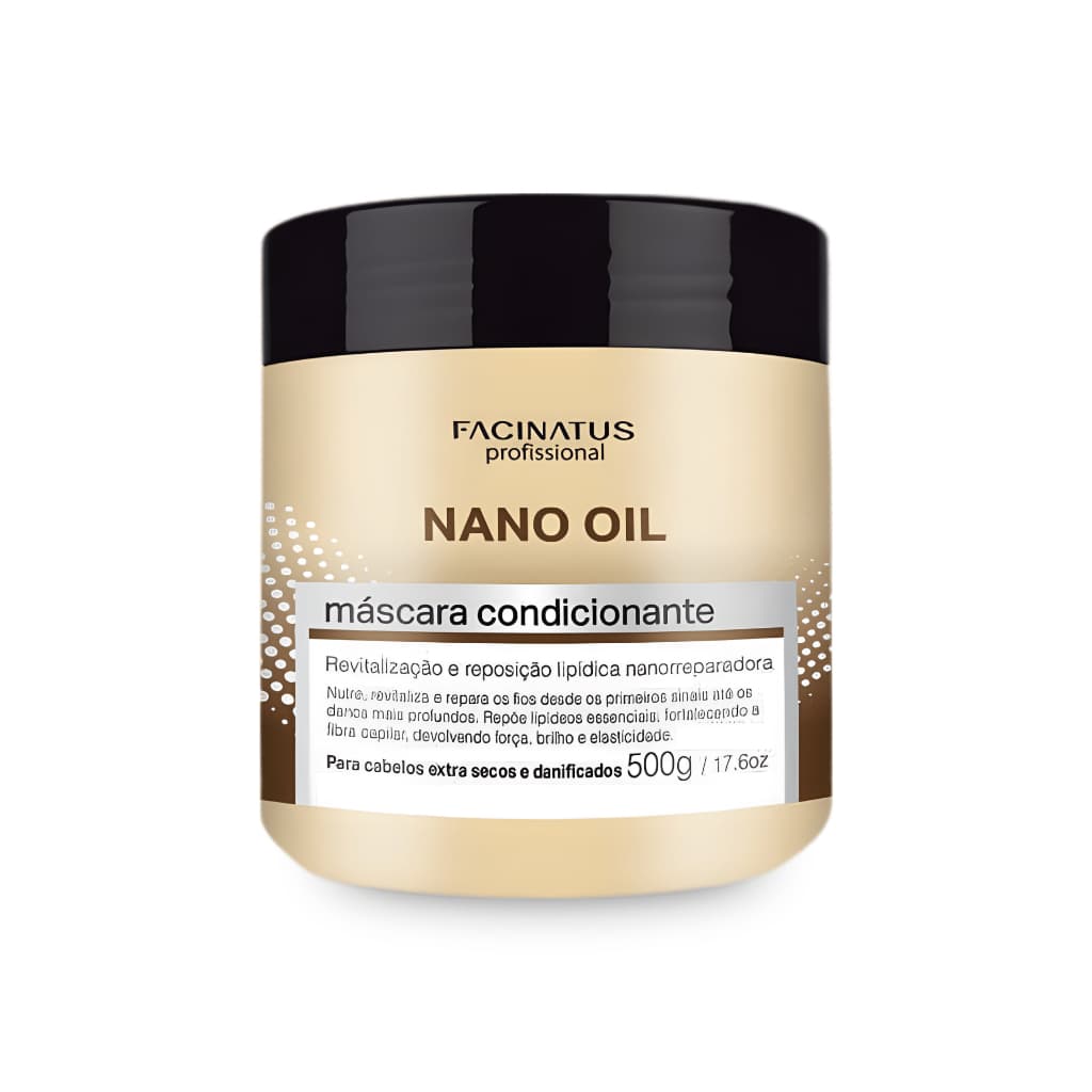 Máscara de Tratamento Nano Oil Facinatus 500g Reconstrução e Hidratação Profunda