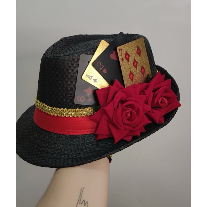 chapéu Panamá navalha Luxo preto , malandra , malandragem  umbanda candomblé personalizado cm