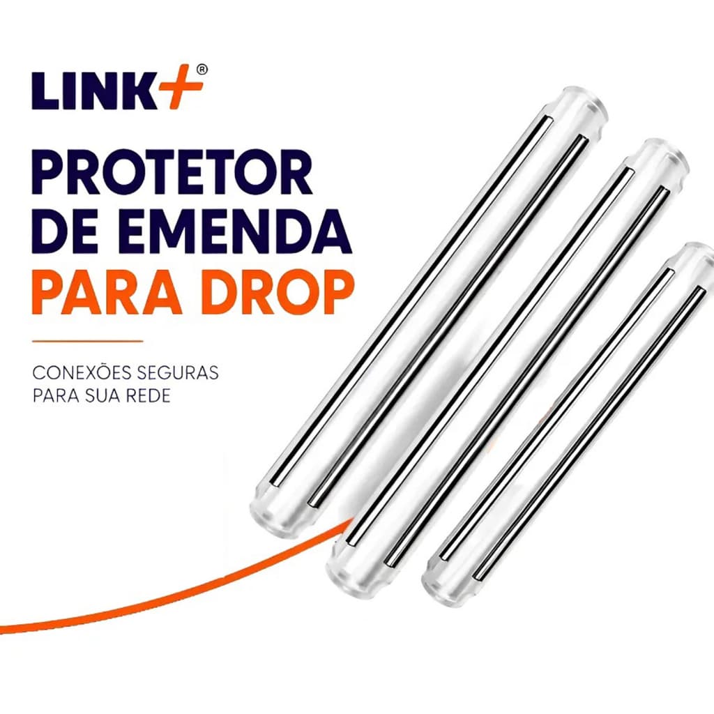 Tubete Protetor De Emenda Para Fibra Óptica Drop 60mm Link+