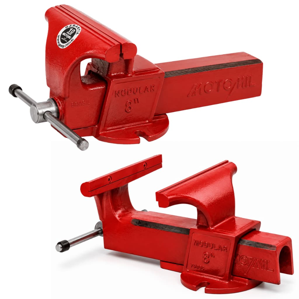 Torno De Bancada Nodular N8 Para Uso Profissional Com Base Reforçada Tb800p Motomil