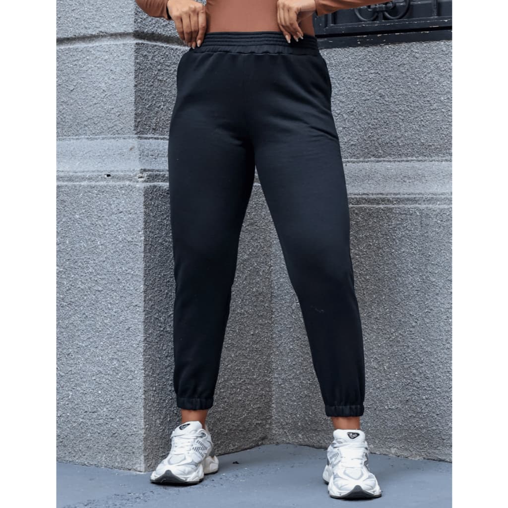 Calças Moletom Feminina Jogger  Flanelada Blogueira Fashion Grossa Quentinha