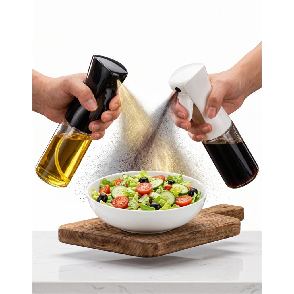 Kit 2 Borrifador Vidro Spray Pulverizador Azeite Óleo Vinagre Shoyu Dosador Para Salada Airfryer Utensílios Cozinha