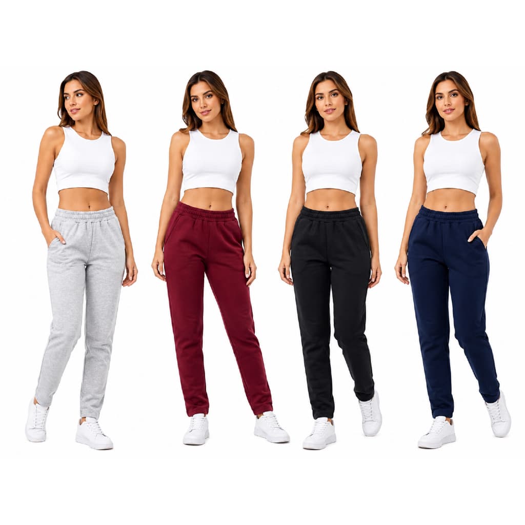Calça moletom premium feminina com bolso