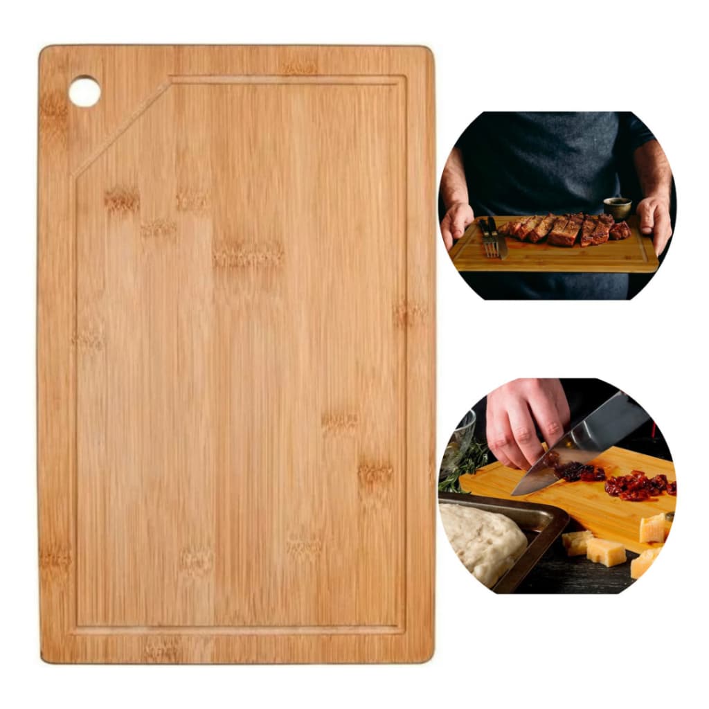 Tábua 100% bambu Grande para Carne Legumes fruta Ecológico Bambu 40x30cm Envio Imediato