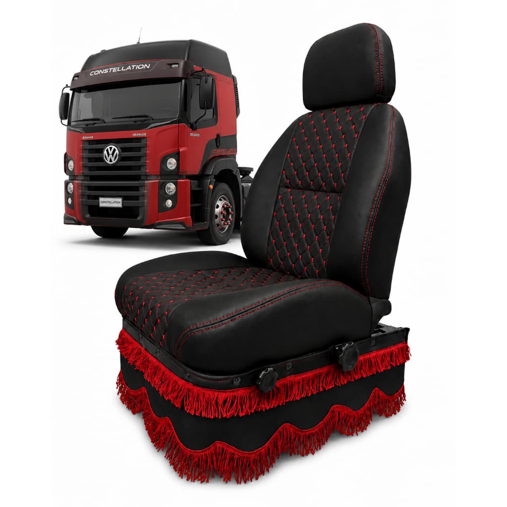 BANCO LADO MOTORISTA CONSTELLATION VELUDO/DIAMANTE COM BASE DE FIXAÇÃO