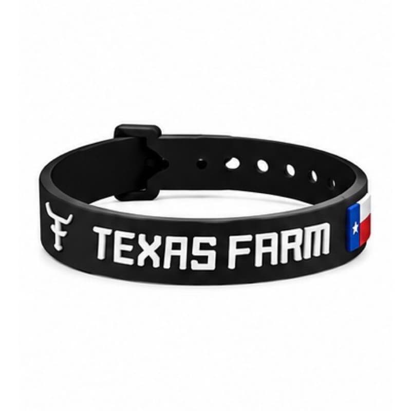 Pulseira Texas Farm Cowboy Country Unissex Silicone Festa Peão Rodeio Moda Premium Ajustável