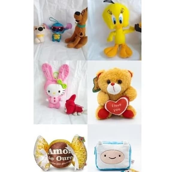 Pelucias de Personagens - Bichos de Pelucia Hello Kitty - Looney Tunes - Scooby