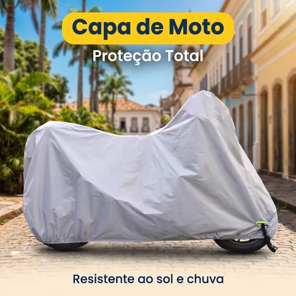 Capa Universal Para Moto Proteção Resistente Anti Vento Uso Diário