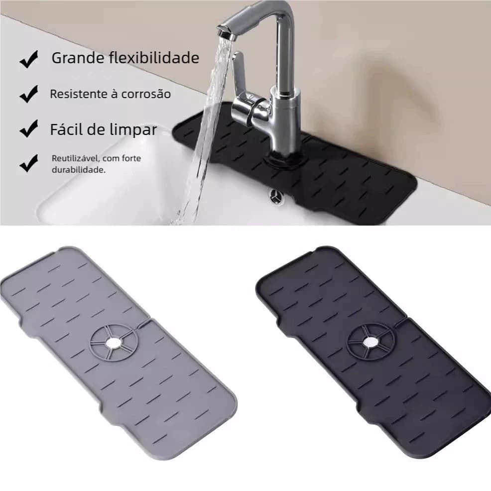 DAGUAN Escorredor de Pia Torneira Escorredor de Silicone Cozinha Sabão Tapete de Pia