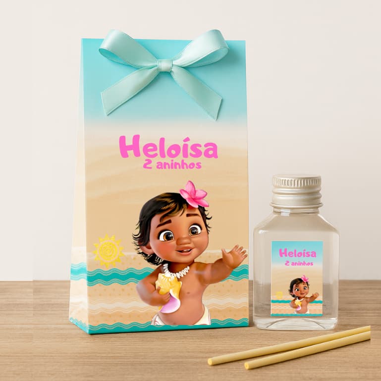 Aromatizador Personalizado Tema Moana – Lembrancinha Festa Infantil / Aniversário 20 kits