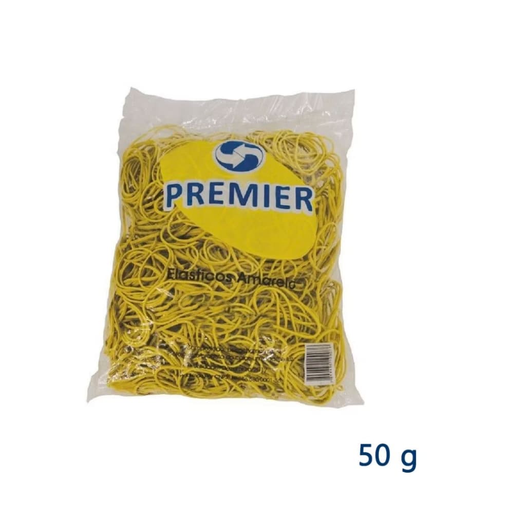 ELASTICO AMARELO 50G C/60 UNIDADES - PREMIER