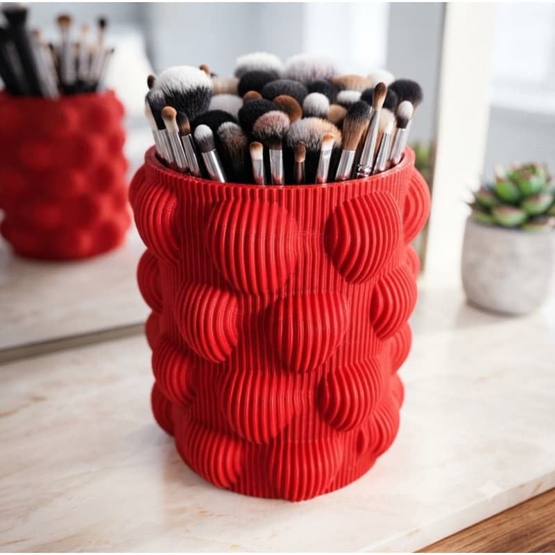 Vaso Cachepot Corações 3D Decorativo Suporte Planta/Organizador