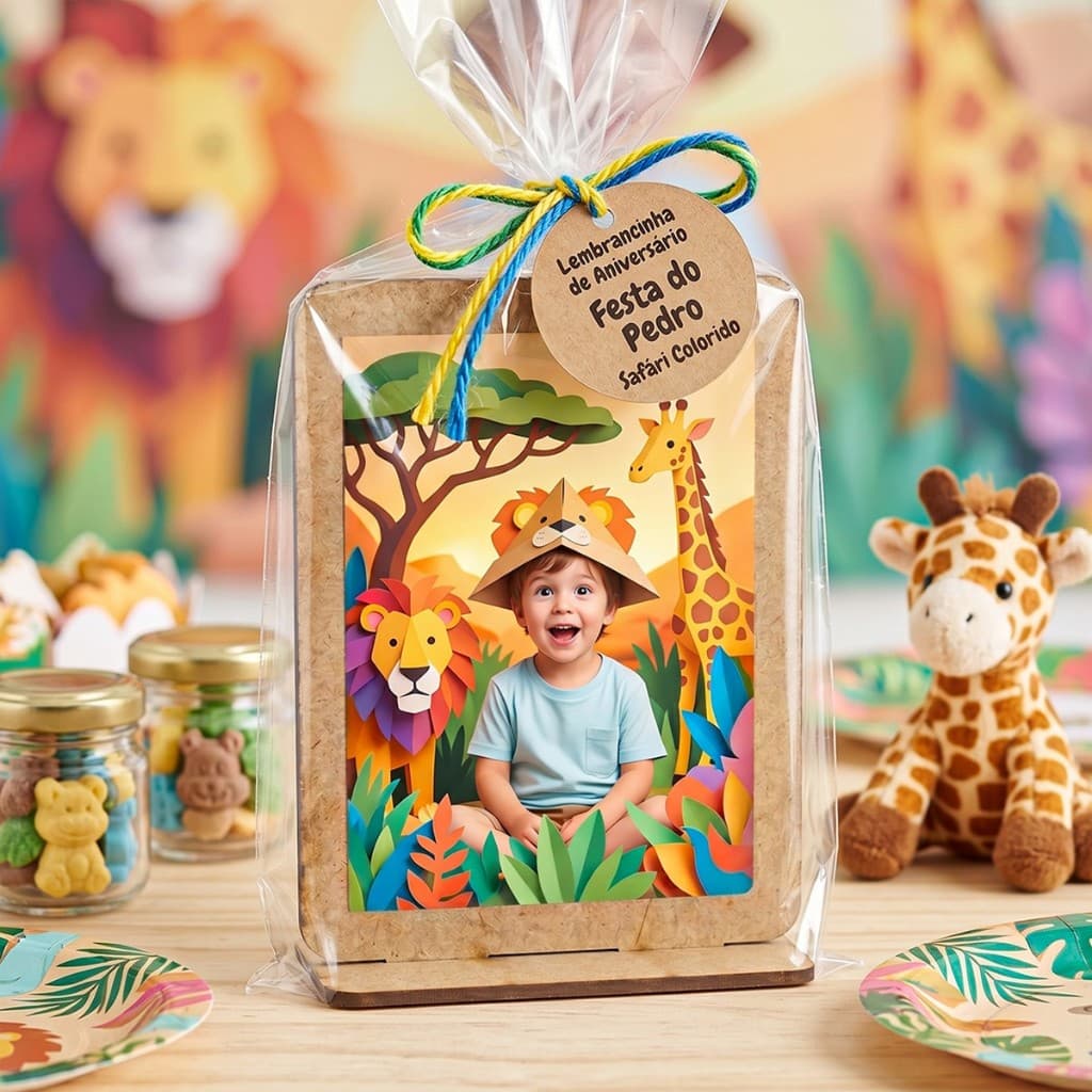 Kit Centro de Mesa Porta Retrato Decoração de Festa Aniversário Lembrancinha