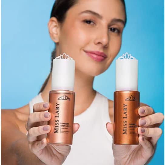 Spray Iluminador e Bronzeador MISS LARY