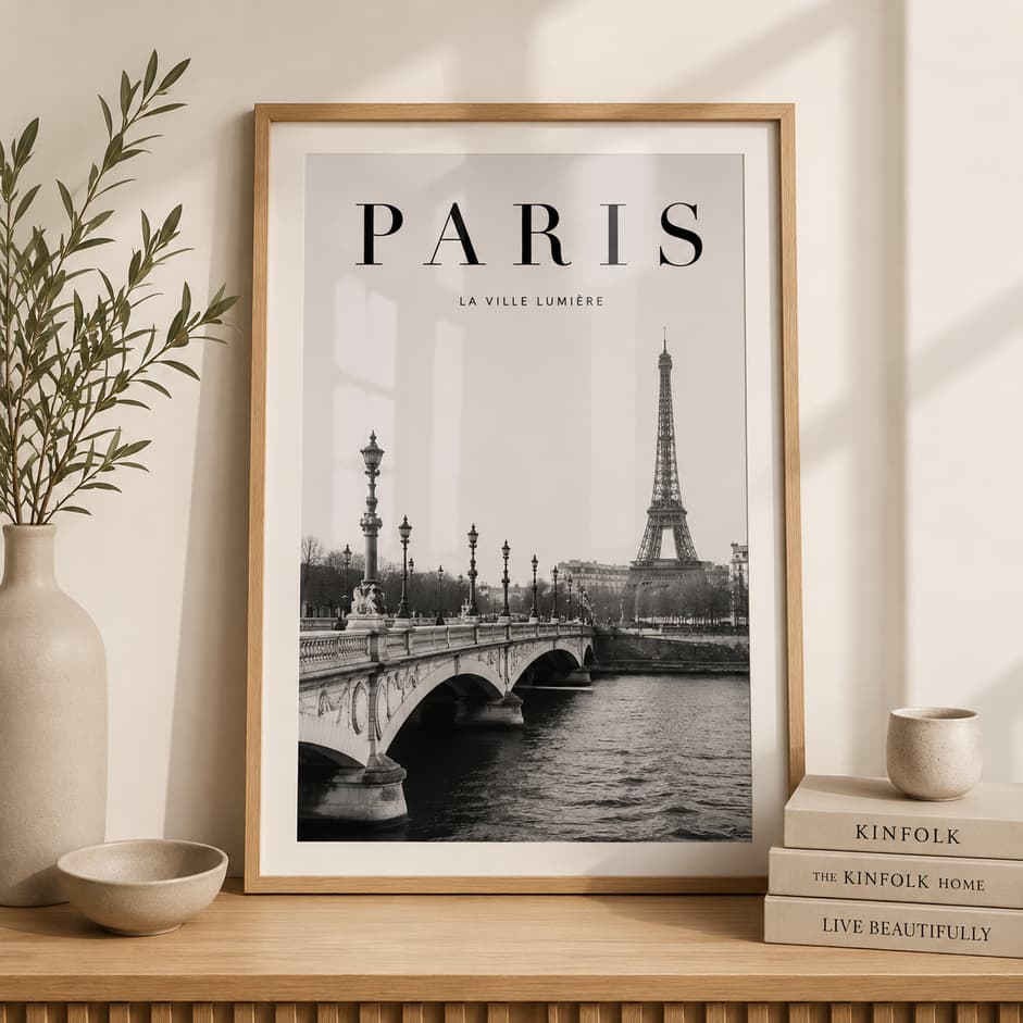 Quadro Decorativo Sala Hall Escritório Quarto Paris Torre Eiffel Quadro Preto E Branco Fotografia Clássico
