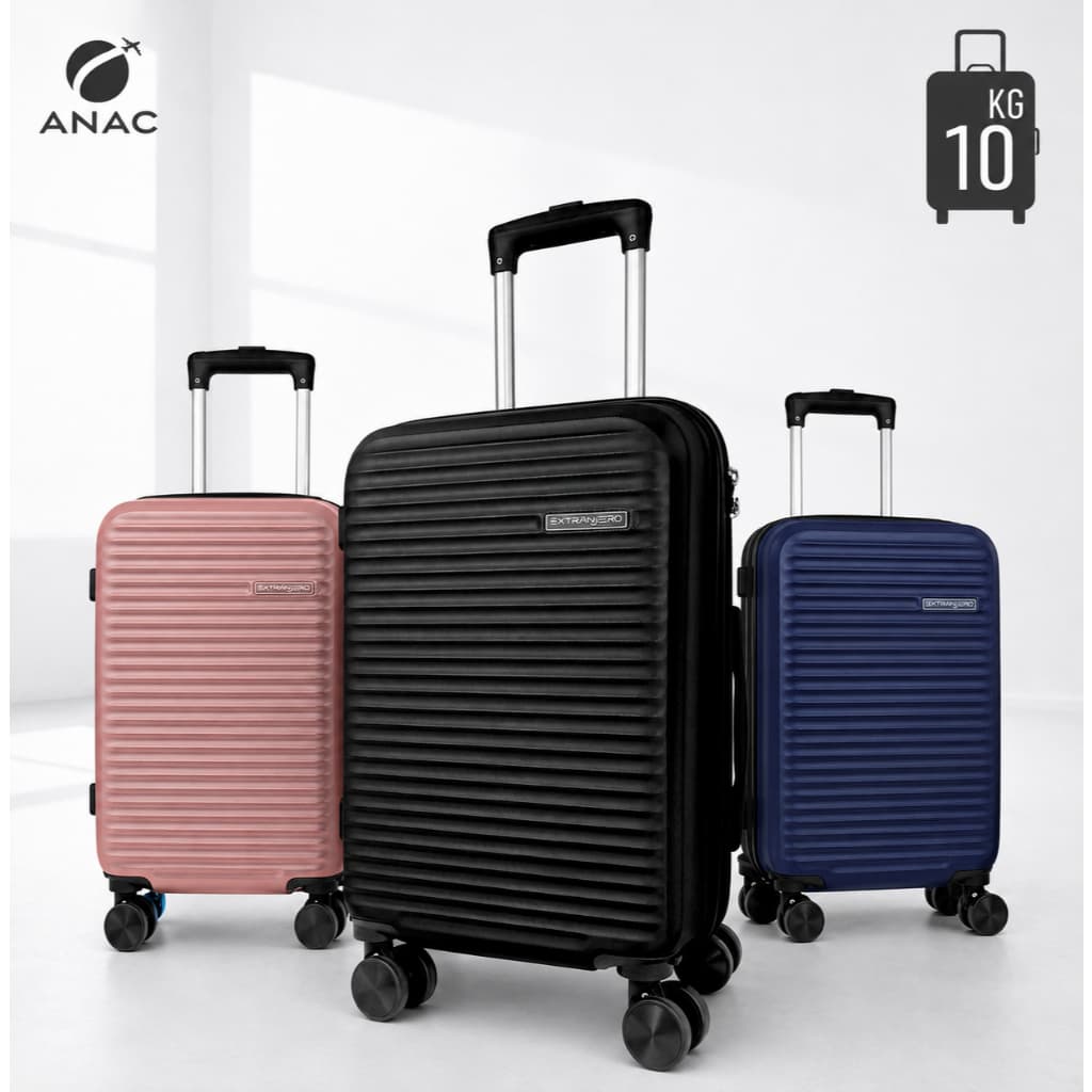 Mala de Viagem 10KG Rodas 360° Removíveis Padrão ANAC